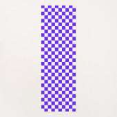 Classic visual violet checkerboard  ヨガマット (正面)
