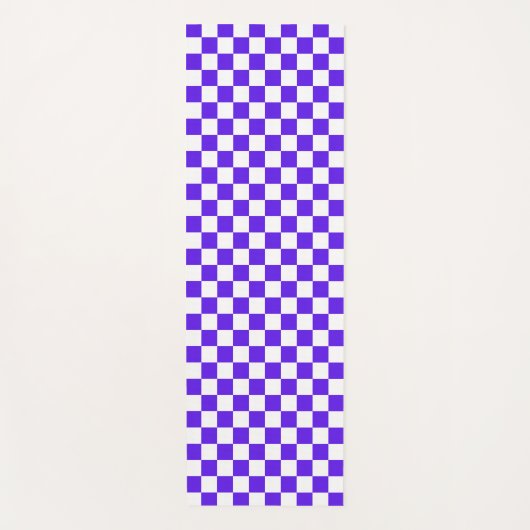 Classic visual violet checkerboard  ヨガマット (正面)