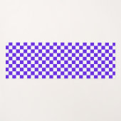 Classic visual violet checkerboard  ヨガマット (正面(横))
