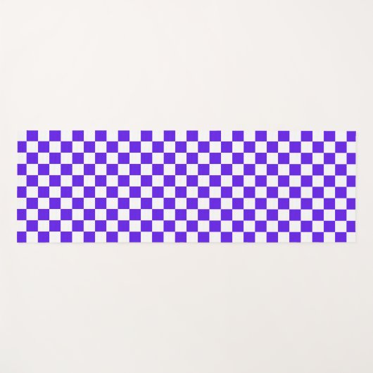 Classic visual violet checkerboard  ヨガマット (正面(横))