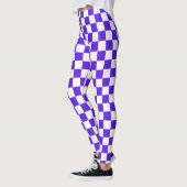 Classic visual violet checkerboard  レギンス (左)