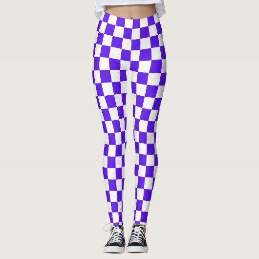 Classic visual violet checkerboard  レギンス (正面)