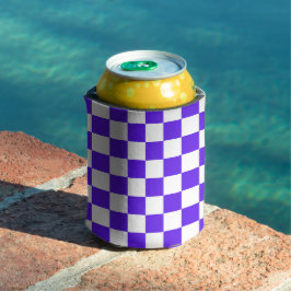 Classic visual violet checkerboard  缶クーラー