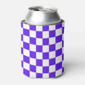 Classic visual violet checkerboard  缶クーラー (缶正面)