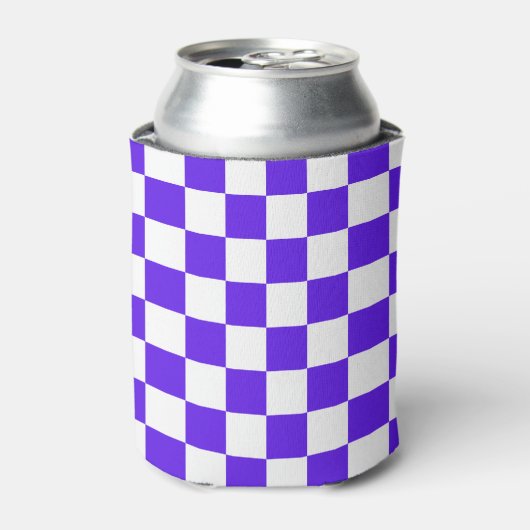 Classic visual violet checkerboard  缶クーラー (缶正面)