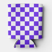 Classic visual violet checkerboard  缶クーラー (正面)