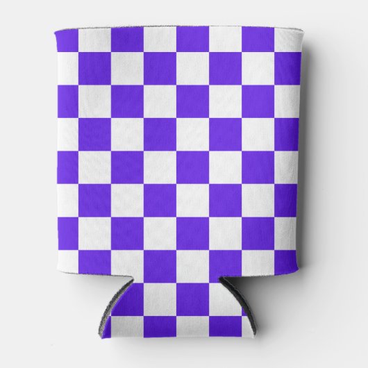 Classic visual violet checkerboard  缶クーラー (正面)