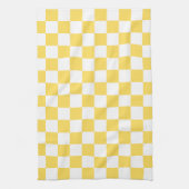 Classic visual yellow checkerboard  キッチンタオル (縦)