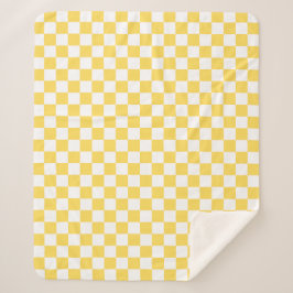 Classic visual yellow checkerboard  シェルパブランケット