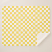 Classic visual yellow checkerboard  シェルパブランケット (正面(横))