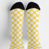 Classic visual yellow checkerboard  ソックス (上部)