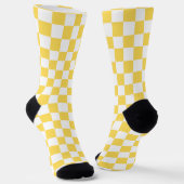 Classic visual yellow checkerboard  ソックス (傾斜あり)