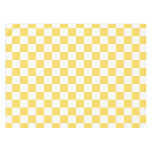 Classic visual yellow checkerboard  テーブルクロス (正面(横))
