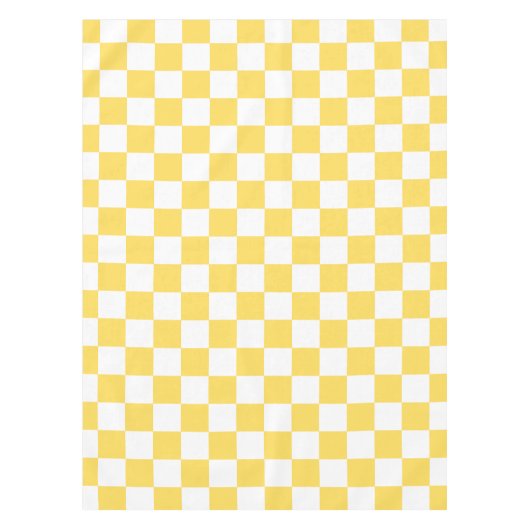 Classic visual yellow checkerboard  テーブルクロス (正面)