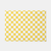 Classic visual yellow checkerboard  ドアマット (正面)