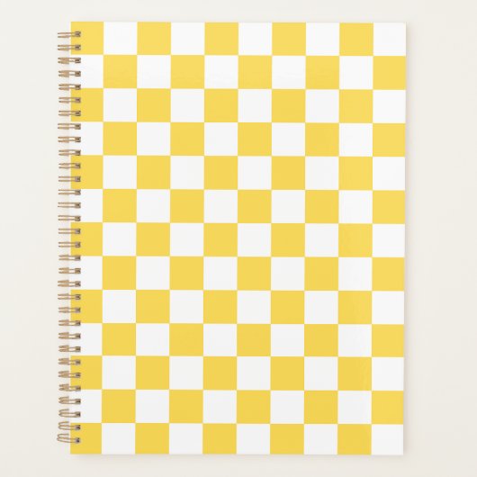 Classic visual yellow checkerboard  プランナー手帳 (正面)