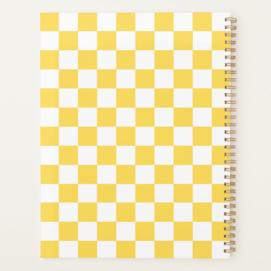 Classic visual yellow checkerboard  プランナー手帳 (裏面)