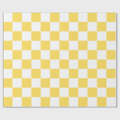 Classic visual yellow checkerboard  ラッピングペーパー (フラット)