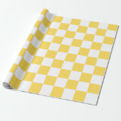 Classic visual yellow checkerboard  ラッピングペーパー (アンロールド)