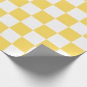Classic visual yellow checkerboard  ラッピングペーパー (角)