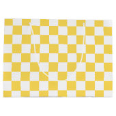 Classic visual yellow checkerboard  ラージペーパーバッグ (裏面)