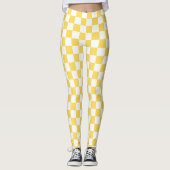 Classic visual yellow checkerboard  レギンス (正面)