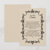 Classic Warm Sand Ornately Framed Wedding エンクロージャーカード (正面/裏面)