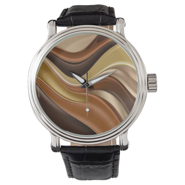 Classic watch in stylish abstract graphic 腕時計 (正面)