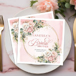 Classic Watercolor Dusty Pink Floral Bridal Shower<br><div class="desc">✅ For matching items search 218B in my collections ✅ Celebrate the bride with elegant rose gold, dusty pink, and blush floral bridal shower napkins featuring delicate boho greenery and eucalyptus accents. Perfect for romantic table décor, these stylish napkins add a soft, feminine touch to any bridal shower. Ideal for...</div>