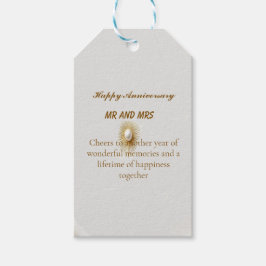 Classic watercolor gold luxury frole frame  ギフトタグ