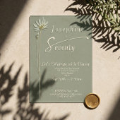 Classic Watercolor Wildflower Sage 70th Birthday アクリル招待状