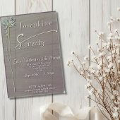 Classic Watercolor Wildflower Slate 70th Birthday アクリル招待状