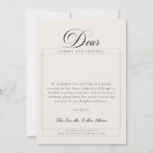 Classic We Eloped 3枚の写真の結婚式の報告 招待状 (正面)