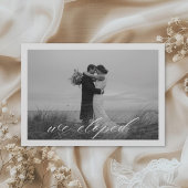 Classic We Eloped QR Code Elopement 案内状
