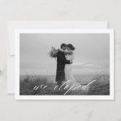 Classic We Eloped QR Code Elopement 案内状 (正面)