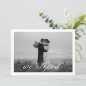 Classic We Eloped QR Code Elopement 案内状 (スタンド正面)