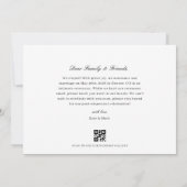 Classic We Eloped QR Code Elopement 案内状 (裏面)