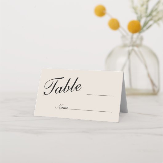 Classic Wedding Blank Place Cards プレイスカード (正面)