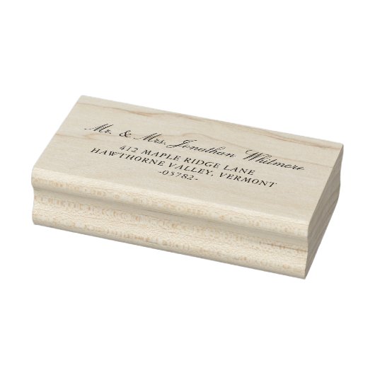 Classic Wedding  Calligraphy Wedding Address Stamp ラバースタンプ (スタンプ)