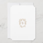 Classic Wedding Crest Save The Date Invitation 招待状 (裏面)