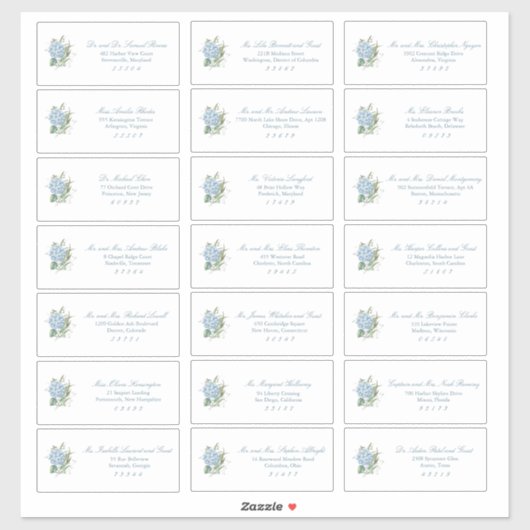 Classic Wedding Guest Address Labels シール (シート)