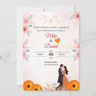 Classic Wedding Invitation Card  招待状
