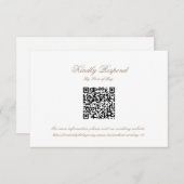 Classic Wedding Monogram Crest QR code RSVP Card (正面/裏面)