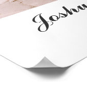 Classic Wedding Photo Poster with Arched Design ポスター (角)