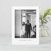 Classic Wedding Photo Rounded Thank You Card サンキューカード (スタンド正面)