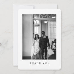 Classic Wedding Photo Rounded Thank You Card サンキューカード