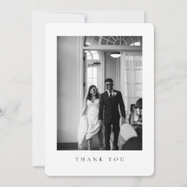 Classic Wedding Photo Rounded Thank You Card サンキューカード