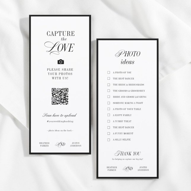 Classic Wedding Photo Scavenger Hunt Game Cards (クリエイターアップロード済み)