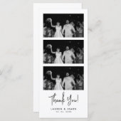 Classic Wedding Photo Strip Thank You Card (正面/裏面)