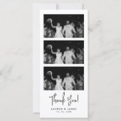 Classic Wedding Photo Strip Thank You Card (正面)